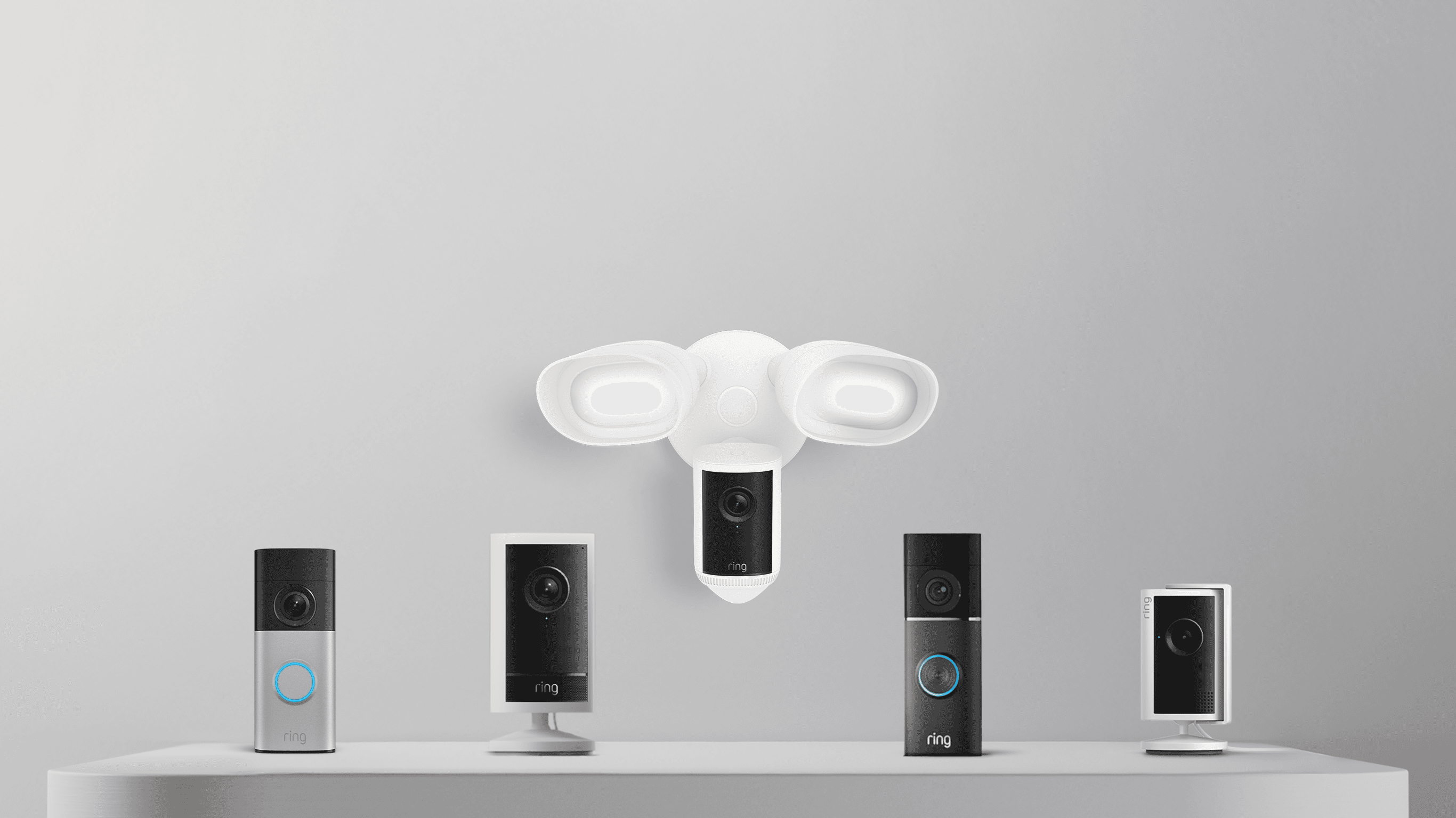 Ring security cameras and video doorbells on display