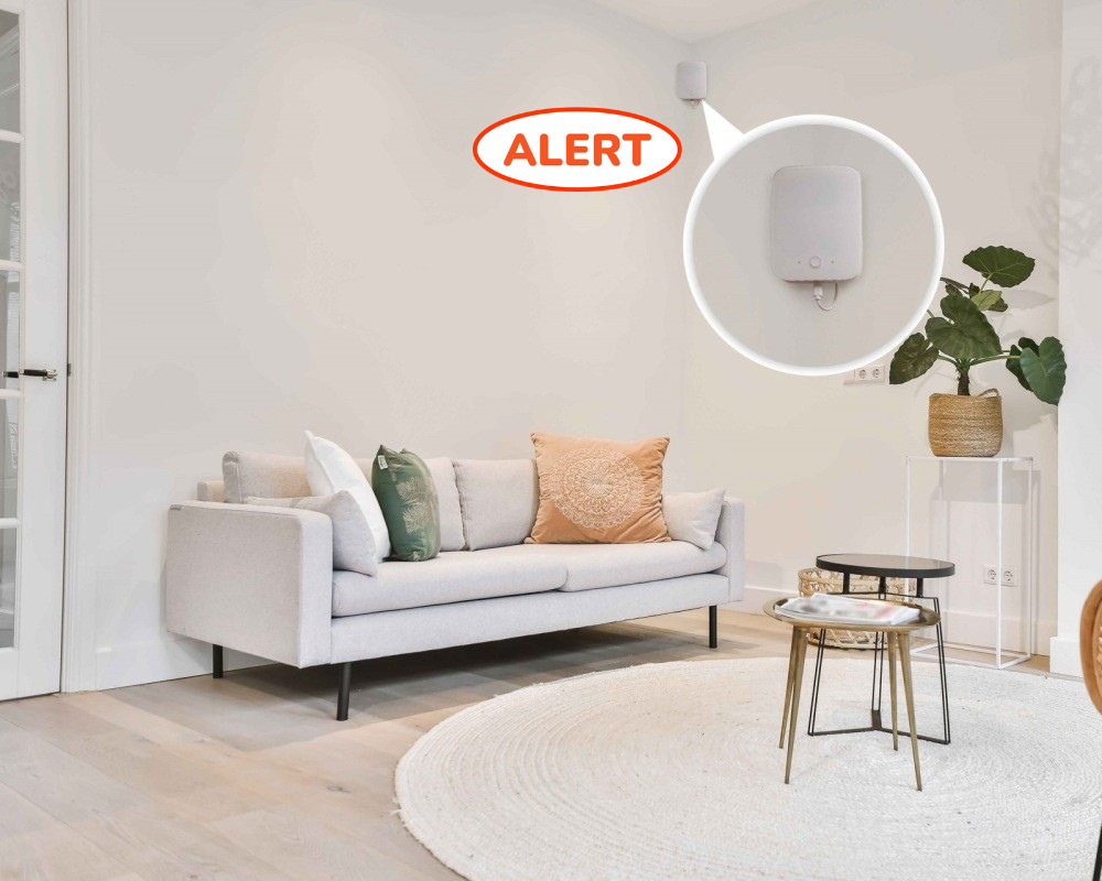 SmartGuardian Sensor In Corner Of Sitting Room